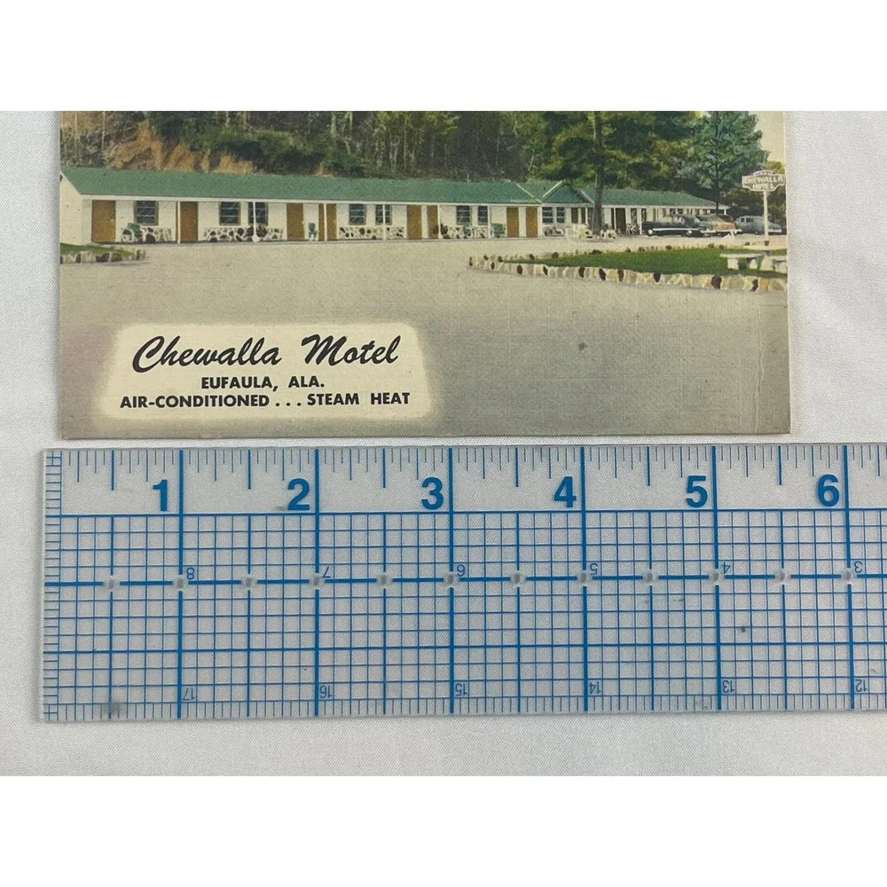 Vintage Chewalla Motel Eufaula‎ Ala Postcard Travel Souvenir 00838